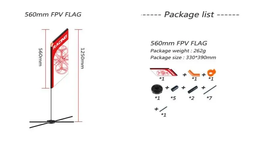 LDARC  500mm/765mm racing gate - Drone Racing Flag review and price